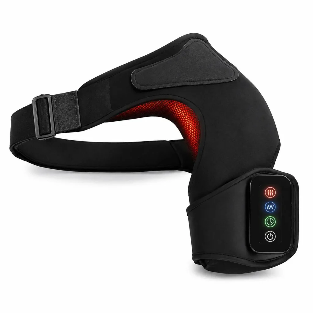 Heating Shoulder Massager USB Rechargeable with Vibration and Heat Therapy