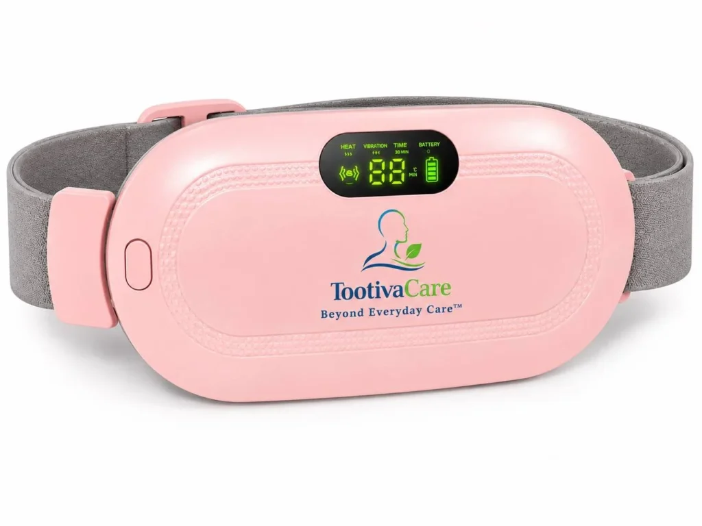 Period Cramp Relief Heating Belt with Rechargeable Heat and Vibration Therapy