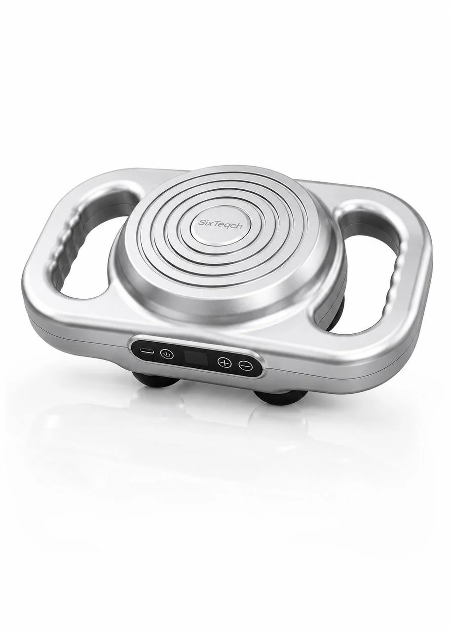 Portable Handheld Massager Portable rechargeable handheld massager on a white background